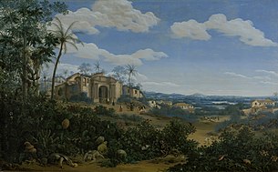 View of Olinda, Brazil label QS:Lfr,"Vue d’Olinda, Brésil" label QS:Len,"View of Olinda, Brazil" label QS:Lpl,"Widok Olindy, Brazylia" label QS:Lnl,"Gezicht op Olinda in Brazilië" 1662. oil on canvas medium QS:P186,Q296955;P186,Q12321255,P518,Q861259 . 107.5 × 172.5 cm. Amsterdam, Rijksmuseum Amsterdam.