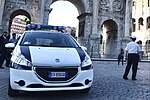 Thumbnail for File:2014 Peugeot 208 Patrol Car of the Polizia Locale di Roma Capitale, Rome, Italy (Ank Kumar, Infosys Limited) 03.jpg