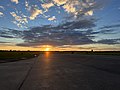 Sonnenaufgang über dem Tempelhofer Feld