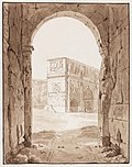 Thumbnail for File:Antonio Marinoni - Arch of Constantine from the Coliseum - circa 1820 - 9592.jpg