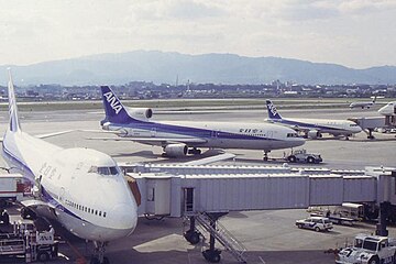 ANA L-1011-1 at Osaka International Airport (1992)