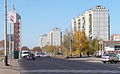 Street scene in the City of Baikonur in 2005.