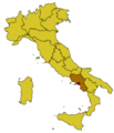 Position of Salerno in the map of Italy (1)