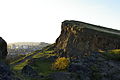 An evening view of Edinburgh Castle from Salisbury crags.