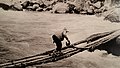 Melchor Arteaga crossing the Urubamba River on 24 July 1911