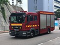 Fire engine in the Fire Services Department, Hong Kong.