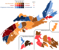 Nova Scotia general election 2009 - Winning party vote by Riding