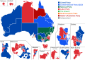 Australia Federal Election 2016 - Winning Party By Division