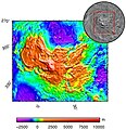 Topography of Ishtar Terra, Venus