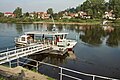 a small ferry over the Elbe in Pirna