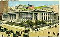 New York Public Library Building, Manhattan, c. 1920, from old postcard