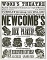 1867 - Ad for Minstrel Show troupe at Wood's Theater