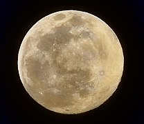 March 2020 Supermoon rising