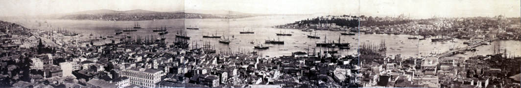 Panoramic view of the city in the 1870s