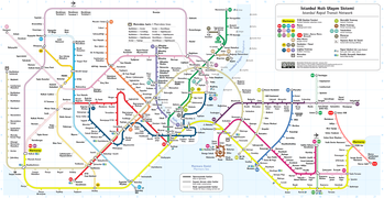 Schematic rapid transit map with Metrobüs