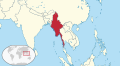 Location of Myanmar Situation Situación