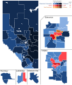 Alberta general election 2008 - Winning party vote by riding