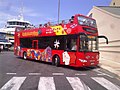 Open top tour bus