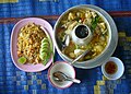 Tom yam plabuek (spicy sour soup with cat fish)