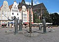 Möwenbrunnen von de:Waldemar Otto auf dem Neuen Markt