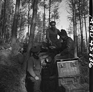 Soldiers of the Black Watch of Canada in dug-out near Groesbeek, Netherlands.jpg