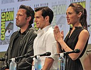 Ben Affleck, Henry Cavill and Gadot (26 July 2014)