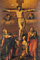 1540. Copy of Michelangelo's Crucifixion for Vittoria Colonna. In Cathedral La Redonda Logrono (Spain)