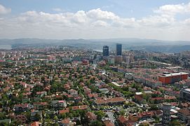 Vista aérea do bairro de Etiler, Beşiktaş