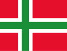 Unofficial Flag of Bornholm (Commonly Used)