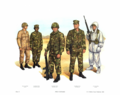 Plate X: United States Marine Corps Field Uniforms, 1983 (1984), by Donna J. Neary.