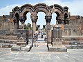 Ruins of 7th-century centrally-planned aisled tetraconch Zvartnots Cathedral