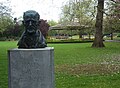 A bust of James Joyce in St. Stephen's Green(Dublin)