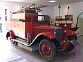 Fire engine on Polski Fiat model 621L, City of Warsaw, Poland, 1936