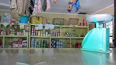 Goods in a shop on the outer islands