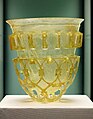 Roman glass beaker from the 4th century AD
