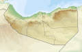 Somaliland relief location map.