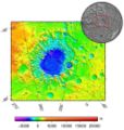 Topography of Argyre basin, Mars