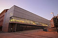 Façade of the Mario Vargas Llosa Municipal Library in Madrid (Spain)