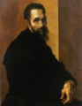 Jacopino del Conte, Portrait of Michelangelo at 60 label QS:Len,"Portrait of Michelangelo at 60" label QS:Lpl,"Portret Michała Anioła w wieku 60 lat" by after 1535 date QS:P,+1535-00-00T00:00:00Z/7,P1319,+1535-00-00T00:00:00Z/9