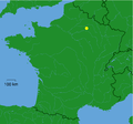 Reims sur la carte de France