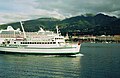 The Moorea ferry in the Papeete harbour.