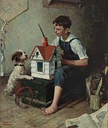 Norman Rockwell - Painting the little House (1921).jpg