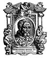 Giorgio Vasari, Portrait engraving of Michelangelo from the Lives of the Artists 1568