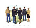 Plate III: Officers' Blue Dress Uniforms, U.S. Marine Corps Uniforms 1983 (1984) by Donna J. Neary.