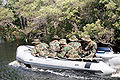 Combat Control Teams during a training on a boat