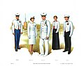 Plate VI: Mess Dress and White Dress Uniforms, U.S. Marine Corps Uniforms 1983 (1984), by Donna J. Neary.