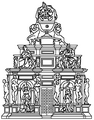 Reconstruction of the original project of 1505 for a freestanding tomb (after Franco Russoli, 1952)