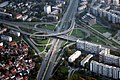 English: Famous interchange of Slavonska and Držić Avenue Hrvatski: Petlja Slavonske i Držićeve avenije iz zraka