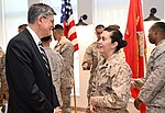 Thumbnail for File:248th birthday of the United States Marine Corps cake cutting ceremony with Ambassador Jack Lew at the U. S. Embassy in Tel Aviv, Israel on November 29, 2023 - 38.jpg