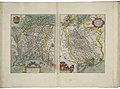 2 old maps (circa 1600) with rivers, Mestre villages